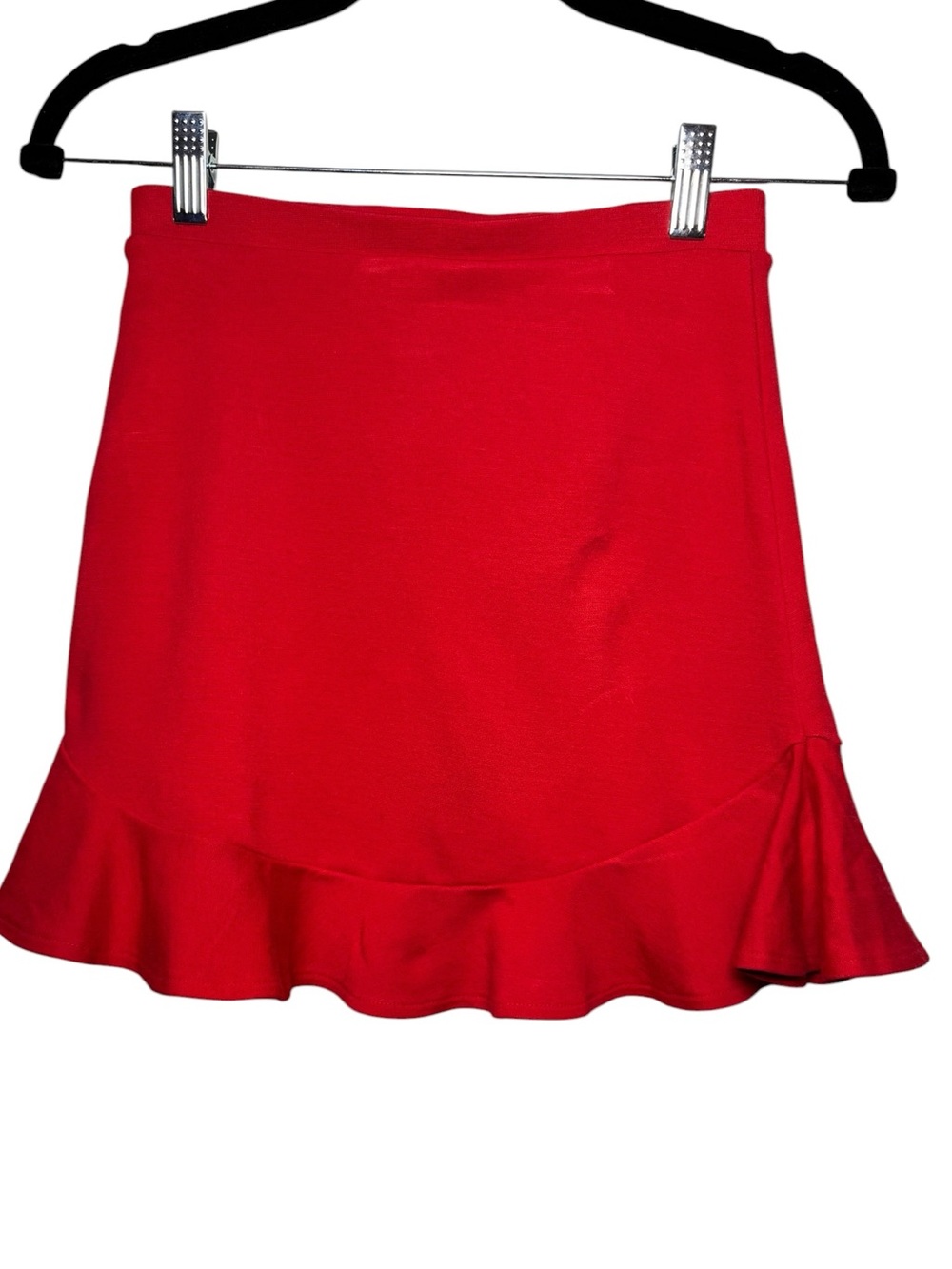 Forever 21 Red Ruffle Hem Mini Skirt | Size Small